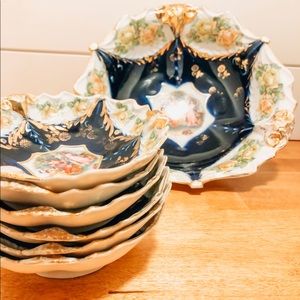 Antique German Porcelain Berry Bowls